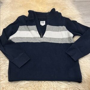 GAP Kid’s Zip-Up Sweater in Navy and Gray